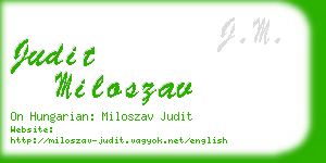 judit miloszav business card